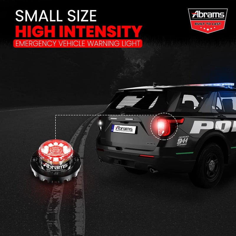 Abrams SAE Class-1 Blaster 120 (White/White) 36W - 12 LED Emergency Vehicle Truck LED Hideaway Surface Mount Strobe Warning Light - Image 3